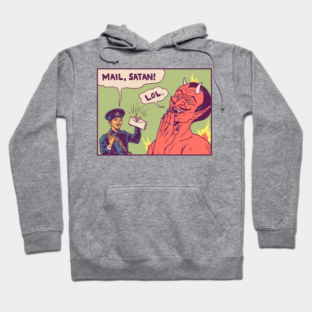 Mail, Satan! Hoodie by Hillary White Rabbit